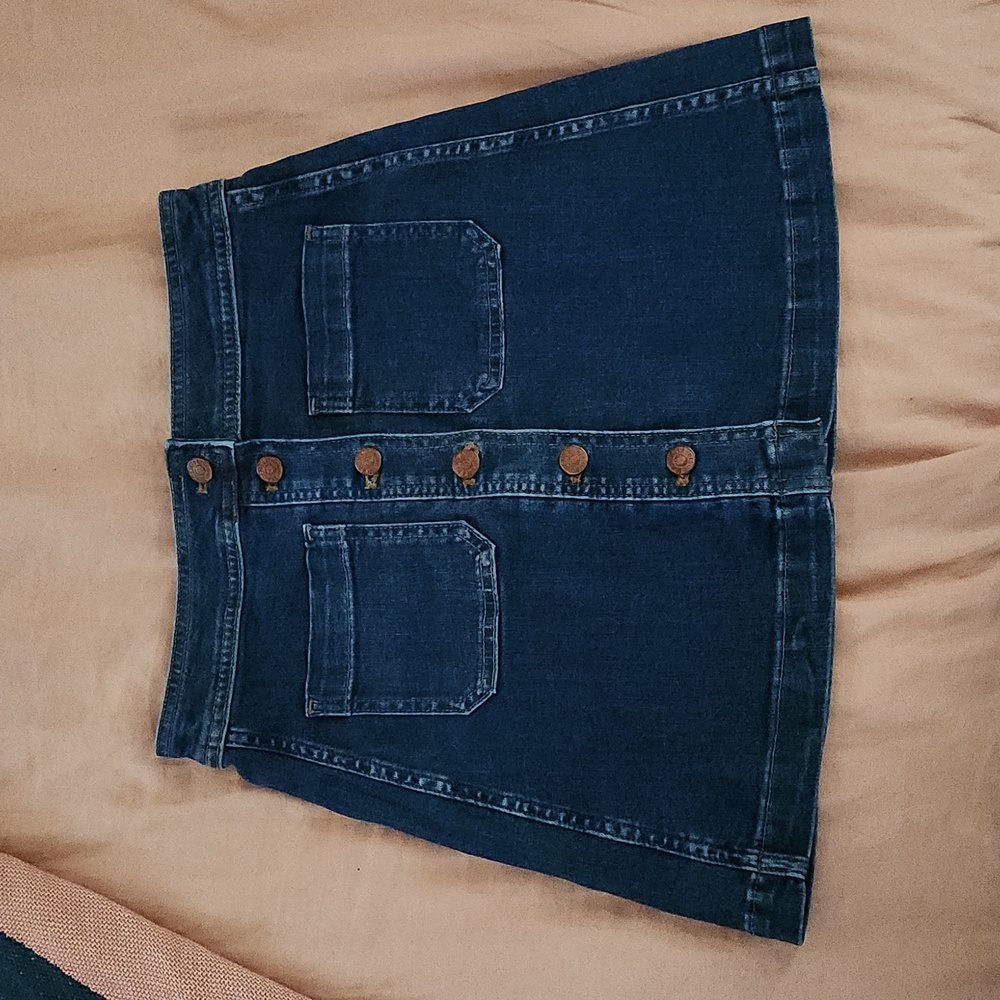 Madewell button front a-line miniskirt